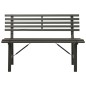 vidaXL Banco de jardín 110 cm acero negro vidaXL Banco de jardín 110 cm acero negro