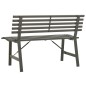 vidaXL Banco de jardín 110 cm acero negro vidaXL Banco de jardín 110 cm acero negro