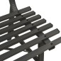vidaXL Banco de jardín 110 cm acero negro vidaXL Banco de jardín 110 cm acero negro