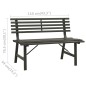 vidaXL Banco de jardín 110 cm acero negro vidaXL Banco de jardín 110 cm acero negro