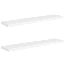 vidaXL Estantes flotantes de pared 2 uds MDF blanco 120x23,5x3,8 cm