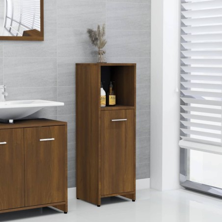 vidaXL Armario de baño madera contrachapada roble marrón 30x30x95 cm