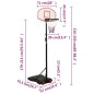 vidaXL Canasta de baloncesto polietileno blanco 216-250 cm vidaXL Canasta de baloncesto polietileno blanco 216-250 cm