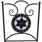 vidaXL Sillas de jardín bistró plegables 2 uds cerámica negro y blanco vidaXL Sillas de jardín bistró plegables 2 uds cerámica negro y blanco