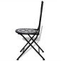 vidaXL Sillas de jardín bistró plegables 2 uds cerámica negro y blanco vidaXL Sillas de jardín bistró plegables 2 uds cerámica negro y blanco