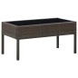 vidaXL Mesa de jardín ratán sintético marrón 75x40x37 cm vidaXL Mesa de jardín ratán sintético marrón 75x40x37 cm