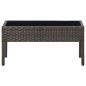 vidaXL Mesa de jardín ratán sintético marrón 75x40x37 cm vidaXL Mesa de jardín ratán sintético marrón 75x40x37 cm