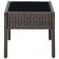 vidaXL Mesa de jardín ratán sintético marrón 75x40x37 cm vidaXL Mesa de jardín ratán sintético marrón 75x40x37 cm