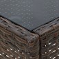 vidaXL Mesa de jardín ratán sintético marrón 75x40x37 cm vidaXL Mesa de jardín ratán sintético marrón 75x40x37 cm