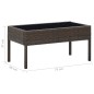 vidaXL Mesa de jardín ratán sintético marrón 75x40x37 cm vidaXL Mesa de jardín ratán sintético marrón 75x40x37 cm