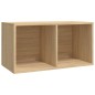 vidaXL Caja para discos de vinilo madera contrachapada 71x34x36 cm vidaXL Caja para discos de vinilo madera contrachapada 71x34x36 cm