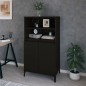 vidaXL Aparador alto madera contrachapada negro 60x36x110 cm vidaXL Aparador alto madera contrachapada negro 60x36x110 cm
