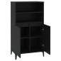 vidaXL Aparador alto madera contrachapada negro 60x36x110 cm vidaXL Aparador alto madera contrachapada negro 60x36x110 cm