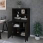 vidaXL Aparador alto madera contrachapada negro 60x36x110 cm vidaXL Aparador alto madera contrachapada negro 60x36x110 cm