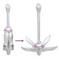 vidaXL Ancla plegable hierro maleable plateado 4 kg