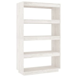 vidaXL Estantería/divisor espacios madera pino blanco 80x35x135 cm 