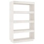 vidaXL Estantería/divisor espacios madera pino blanco 80x35x135 cm vidaXL Estantería/divisor espacios madera pino blanco 80x35x135 cm