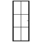 vidaXL Puerta interior vidrio ESG y aluminio negro 83x201,5 cm vidaXL Puerta interior vidrio ESG y aluminio negro 83x201,5 cm