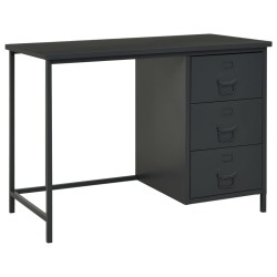 vidaXL Escritorio industrial cajones acero gris antracita 105x52x75 cm