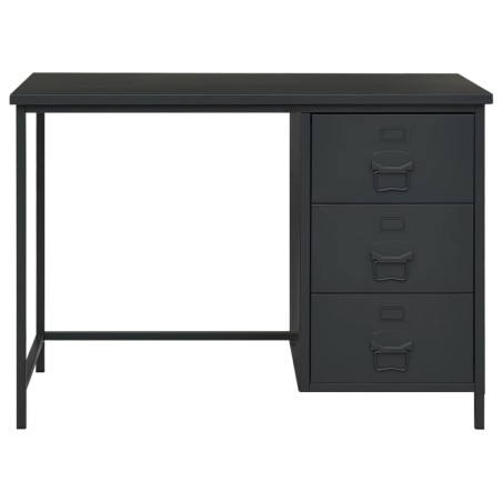 vidaXL Escritorio industrial cajones acero gris antracita 105x52x75 cm