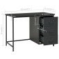 vidaXL Escritorio industrial cajones acero gris antracita 105x52x75 cm