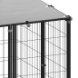 vidaXL Perrera de acero negro 330x110x110 cm vidaXL Perrera de acero negro 330x110x110 cm