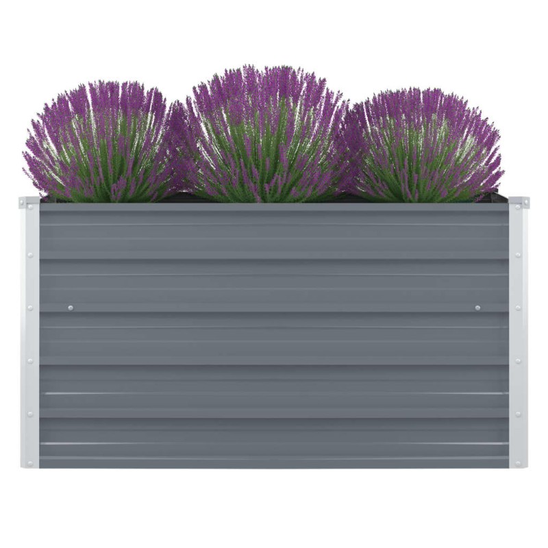 vidaXL Jardinera elevada de acero galvanizado gris 100x100x45 cm vidaXL Jardinera elevada de acero galvanizado gris 100x100x45 cm