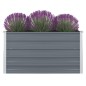 vidaXL Jardinera elevada de acero galvanizado gris 100x100x45 cm vidaXL Jardinera elevada de acero galvanizado gris 100x100x45 cm