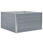 vidaXL Jardinera elevada de acero galvanizado gris 100x100x45 cm vidaXL Jardinera elevada de acero galvanizado gris 100x100x45 cm