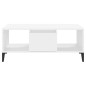 vidaXL Mesa de centro madera contrachapada blanco 90x50x36,5 cm vidaXL Mesa de centro madera contrachapada blanco 90x50x36,5 cm