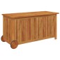 vidaXL Caja de almacenaje de jardín ruedas acacia maciza 113x50x58 cm vidaXL Caja de almacenaje de jardín ruedas acacia maciza 113x50x58 cm