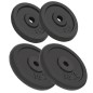 vidaXL Discos de pesas de hierro fundido 4 uds 2x10 kg+2x5 kg vidaXL Discos de pesas de hierro fundido 4 uds 2x10 kg+2x5 kg