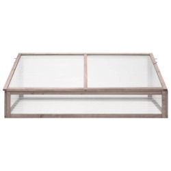 vidaXL Invernadero madera de abeto gris 110x58,5x39 cm