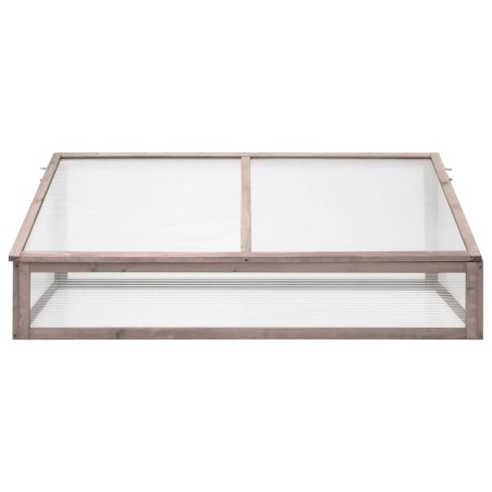 vidaXL Invernadero madera de abeto gris 110x58,5x39 cm
