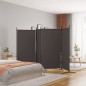 vidaXL Biombo divisor de 4 paneles de tela marrón 346x180 cm vidaXL Biombo divisor de 4 paneles de tela marrón 346x180 cm