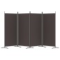 vidaXL Biombo divisor de 4 paneles de tela marrón 346x180 cm vidaXL Biombo divisor de 4 paneles de tela marrón 346x180 cm