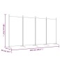 vidaXL Biombo divisor de 4 paneles de tela marrón 346x180 cm vidaXL Biombo divisor de 4 paneles de tela marrón 346x180 cm