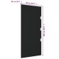 vidaXL Panel lateral dosel de puerta vidrio templado negro 50x100 cm vidaXL Panel lateral dosel de puerta vidrio templado negro 50x100 cm