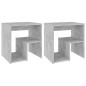 vidaXL Mesitas de noche 2 uds contrachapada gris hormigón 40x30x40 cm vidaXL Mesitas de noche 2 uds contrachapada gris hormigón 40x30x40 cm