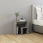 vidaXL Mesitas de noche 2 uds contrachapada gris hormigón 40x30x40 cm vidaXL Mesitas de noche 2 uds contrachapada gris hormigón 40x30x40 cm