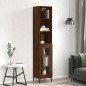 vidaXL Aparador alto madera contrachapada roble marrón 34,5x34x180 cm vidaXL Aparador alto madera contrachapada roble marrón 34,5x34x180 cm