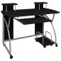 vidaXL Escritorio ordenador madera contrachapada negro 110x52x88,5 cm vidaXL Escritorio ordenador madera contrachapada negro 110x52x88,5 cm
