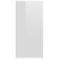 vidaXL Aparador de madera contrachapada blanco brillante 80x36x75 cm