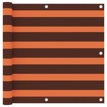 vidaXL Toldo para balcón tela oxford naranja y marrón 90x600 cm