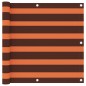 vidaXL Toldo para balcón tela oxford naranja y marrón 90x600 cm vidaXL Toldo para balcón tela oxford naranja y marrón 90x600 cm