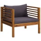 vidaXL Muebles de jardín 8 pzas cojines madera maciza de acacia vidaXL Muebles de jardín 8 pzas cojines madera maciza de acacia