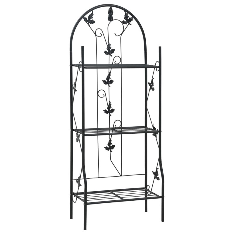 vidaXL Estante para macetas 3 niveles hierro negro 52x28x128 cm vidaXL Estante para macetas 3 niveles hierro negro 52x28x128 cm