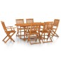 vidaXL Set de comedor de jardín 7 piezas madera maciza de acacia vidaXL Set de comedor de jardín 7 piezas madera maciza de acacia