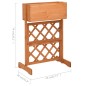 vidaXL Jardinera enrejada de jardín madera abeto naranja 45x30x74 cm vidaXL Jardinera enrejada de jardín madera abeto naranja 45x30x74 cm