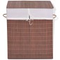 vidaXL Cesto de la ropa de bambú rectangular marrón vidaXL Cesto de la ropa de bambú rectangular marrón